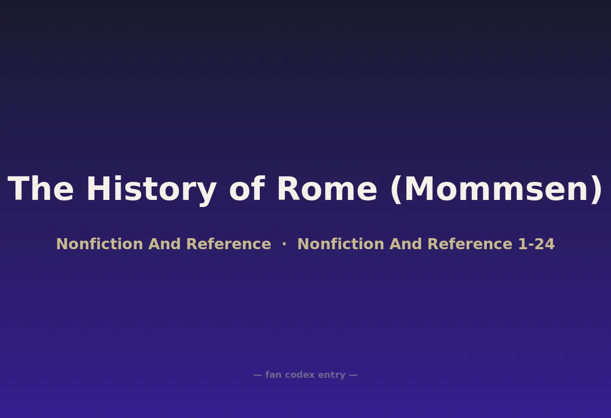 The History of Rome (Mommsen)