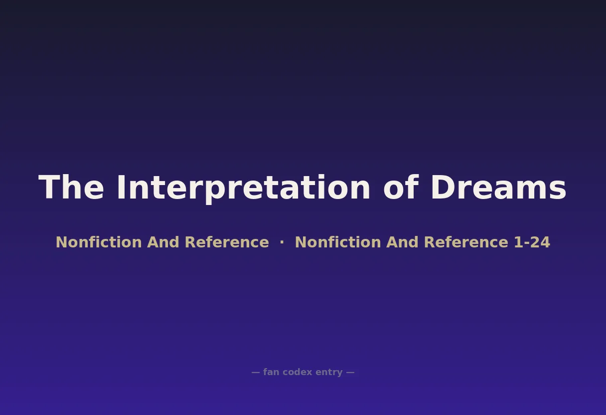 The Interpretation of Dreams