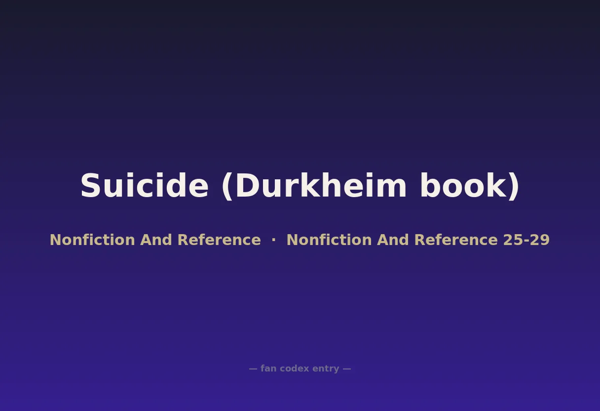 Suicide (Durkheim book)